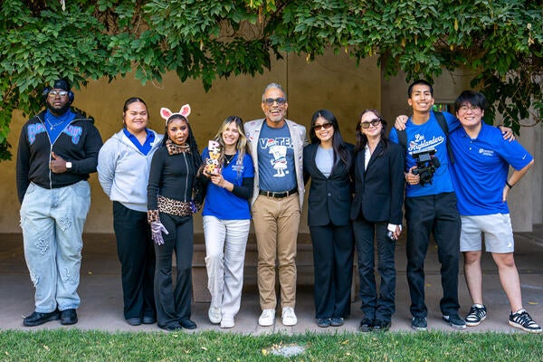CHASS Student Events and Marketing Team with Dean Daryle Williams